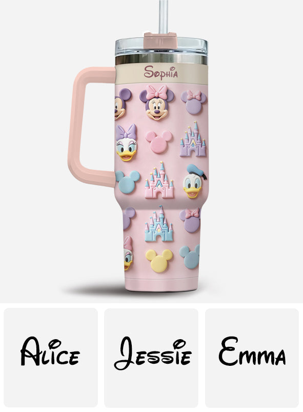 Personalized 3D Mouse Tumbler with Handle Custom Design Gift Tumbler With Handle GradoCreations