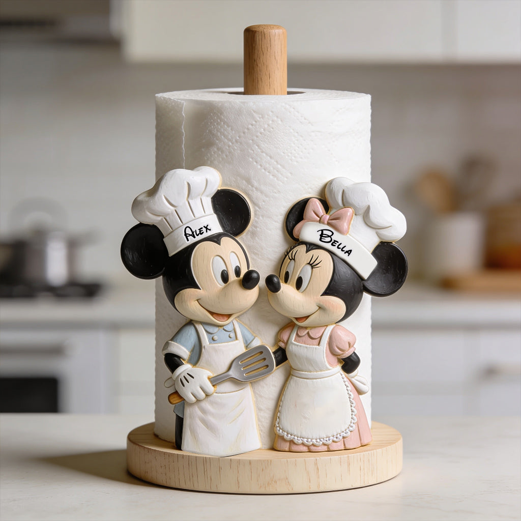 Personalized Mouse Paper Towel Stand Custom Name Kitchen Gift Paper Towel Stand GradoCreations