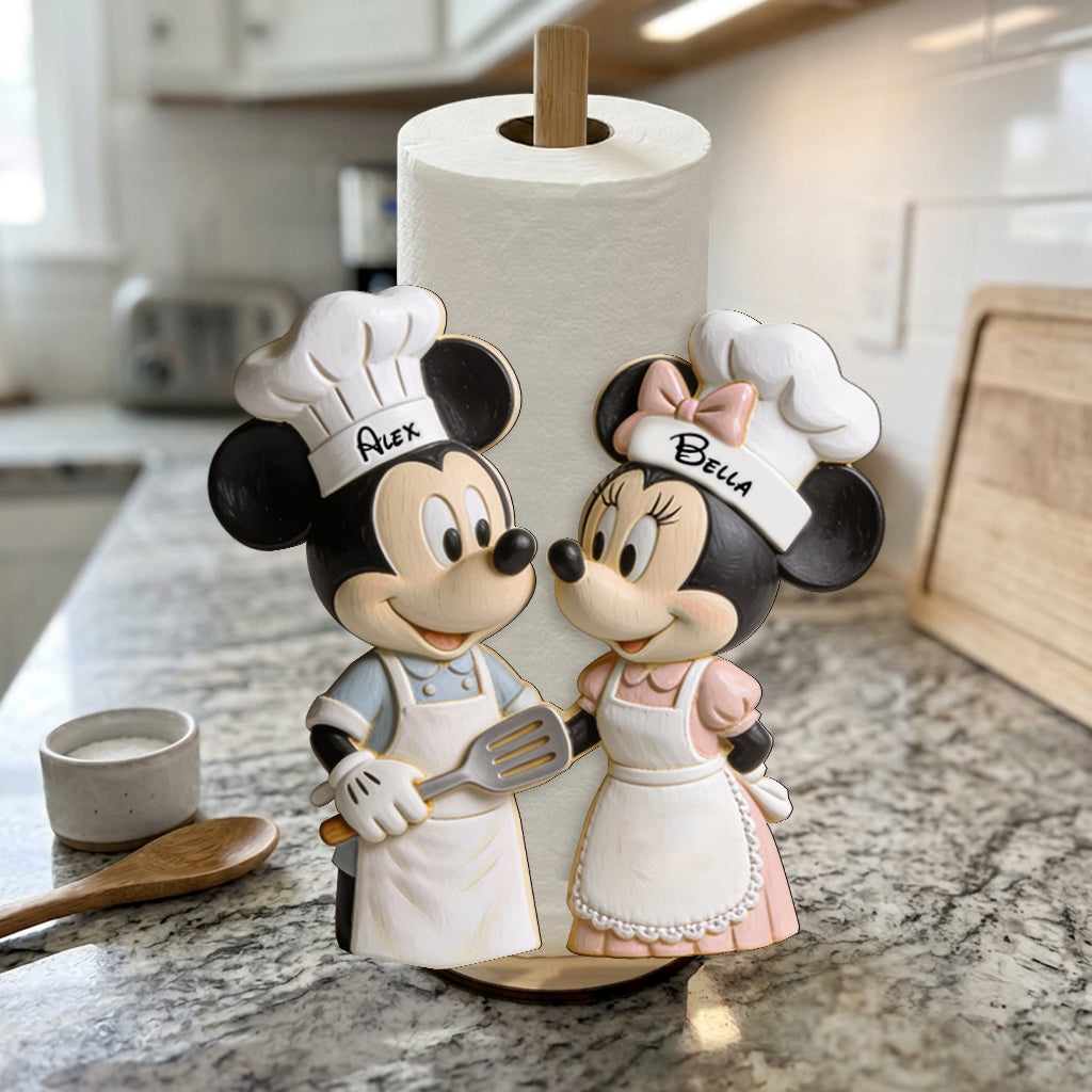 Personalized Mouse Paper Towel Stand Custom Name Kitchen Gift Paper Towel Stand GradoCreations