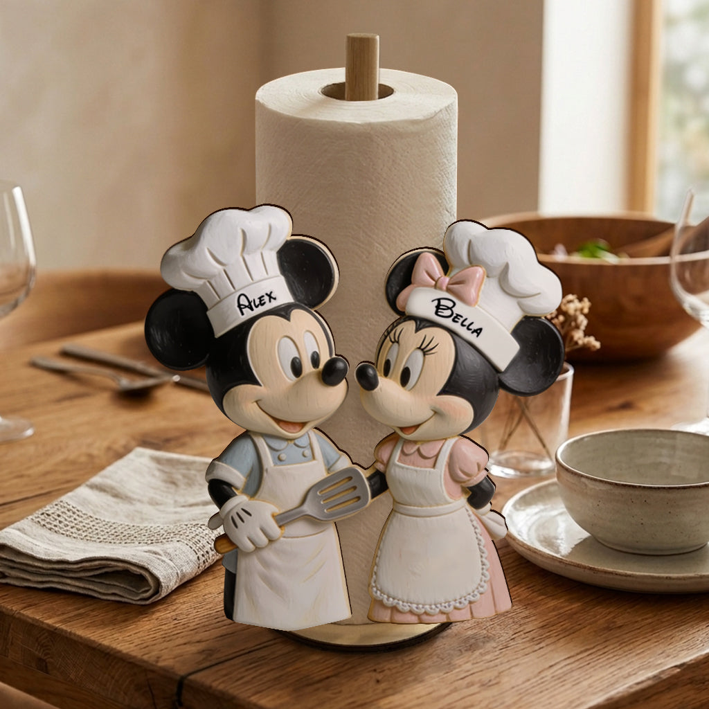 Personalized Mouse Paper Towel Stand Custom Name Kitchen Gift Paper Towel Stand GradoCreations
