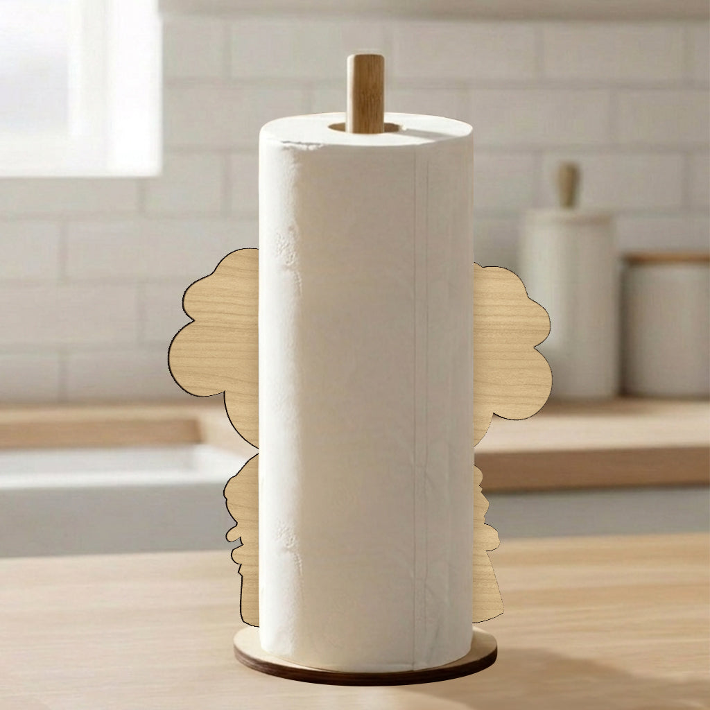 Personalized Mouse Paper Towel Stand Custom Name Kitchen Gift Paper Towel Stand GradoCreations
