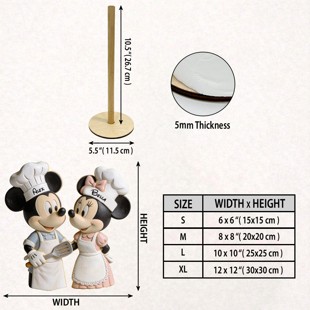 Personalized Mouse Paper Towel Stand Custom Name Kitchen Gift Paper Towel Stand GradoCreations