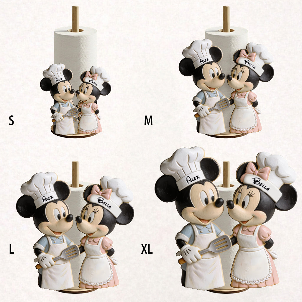 Personalized Mouse Paper Towel Stand Custom Name Kitchen Gift Paper Towel Stand GradoCreations