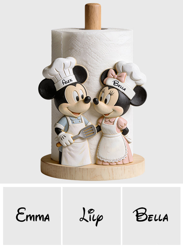 Personalized Mouse Paper Towel Stand Custom Name Kitchen Gift Paper Towel Stand GradoCreations