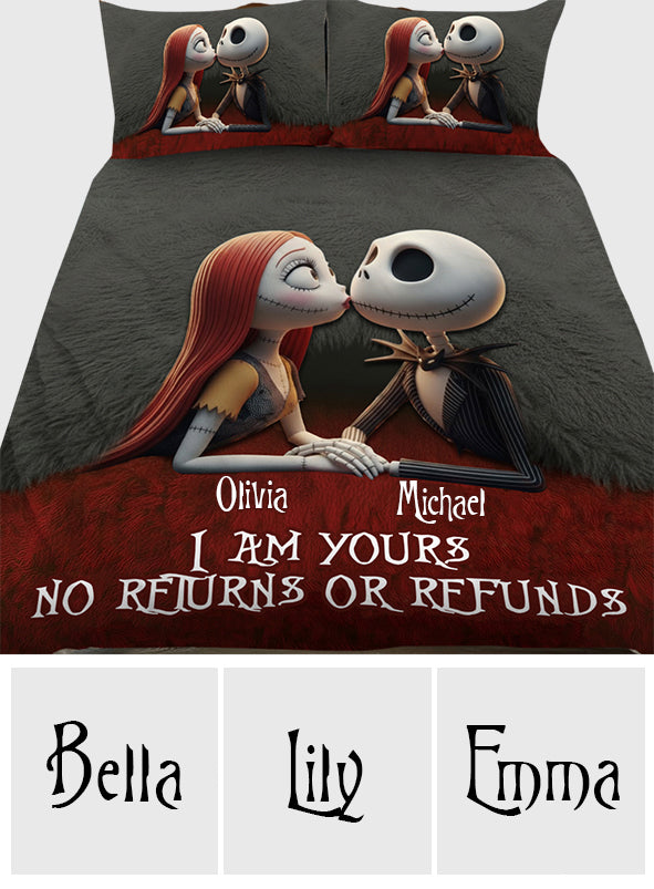 Personalized Nightmare Before Christmas Quilt Set Unique Couple Gift Quilt Set GradoCreations