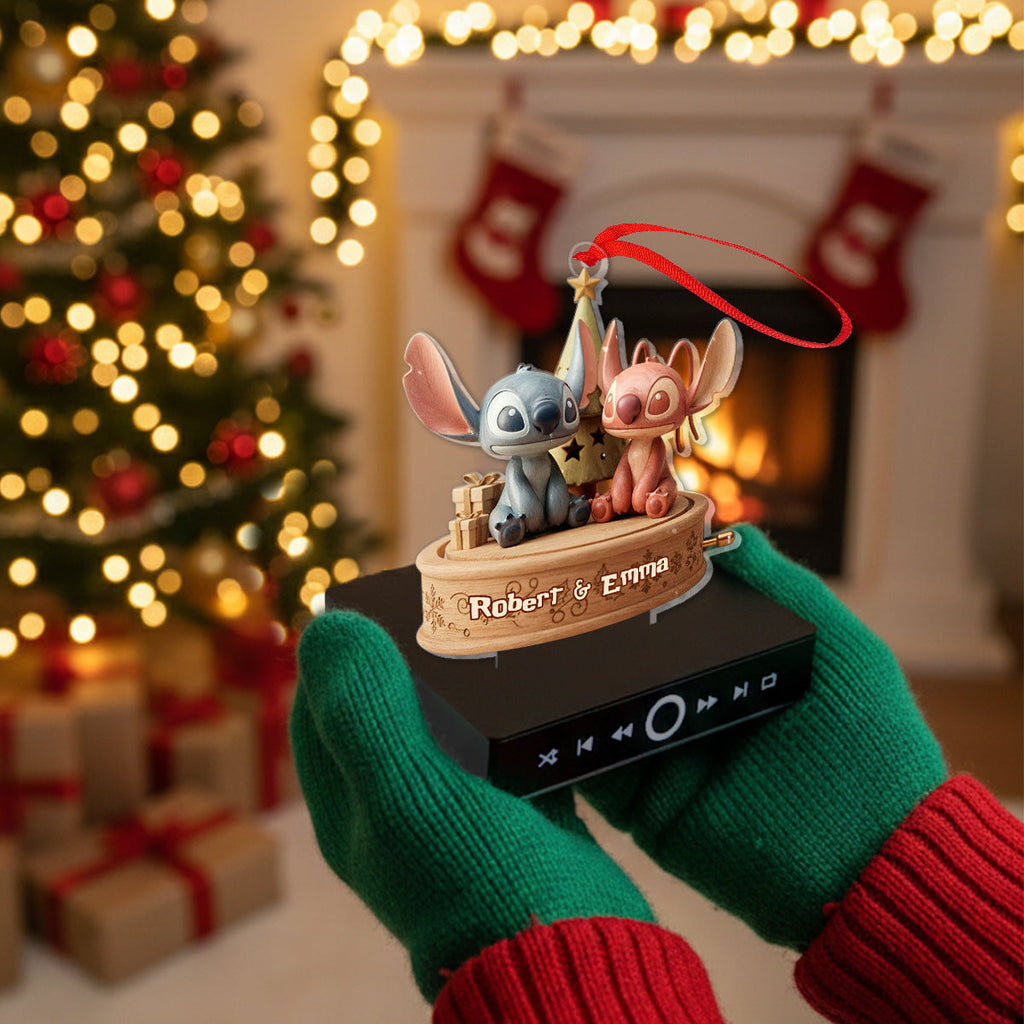 Personalized Ohana Music Ornament Custom Sound Gift for Christmas Music Ornament GradoCreations