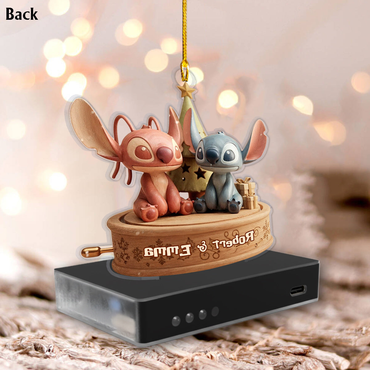 Personalized Ohana Music Ornament Custom Sound Gift for Christmas Music Ornament GradoCreations