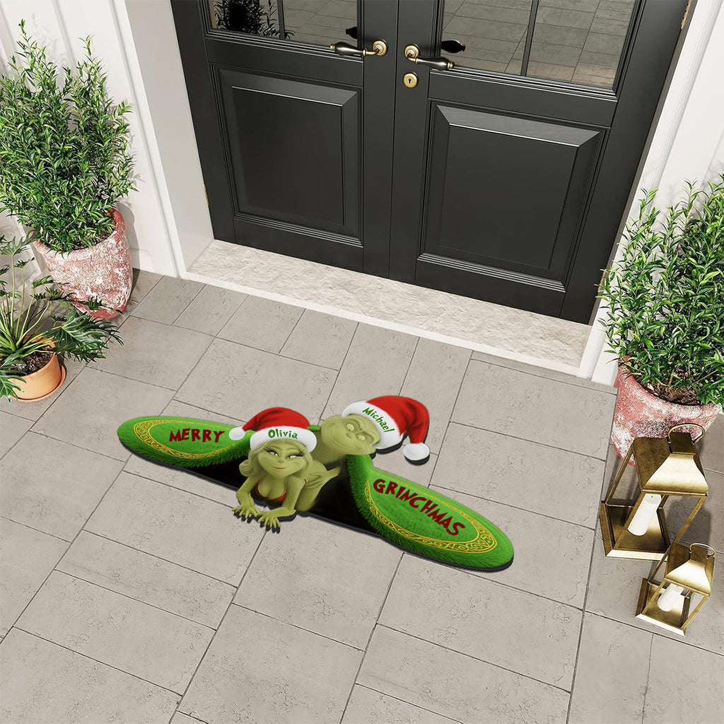 Personalized Non-Slip Tufted Rug Grinchmas Gift for Couple Non-Slip Tufted Rug GradoCreations