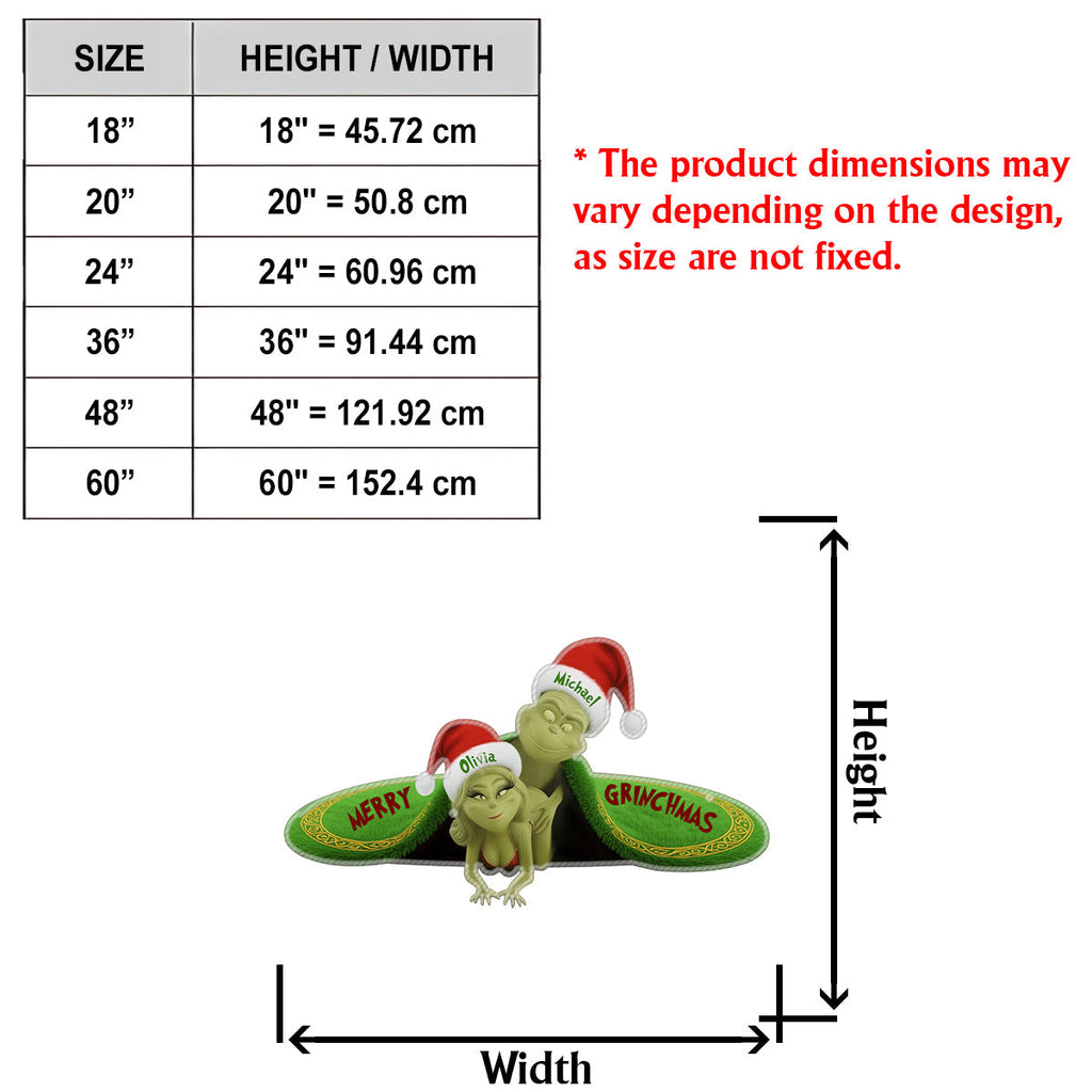 Personalized Non-Slip Tufted Rug Grinchmas Gift for Couple Non-Slip Tufted Rug GradoCreations