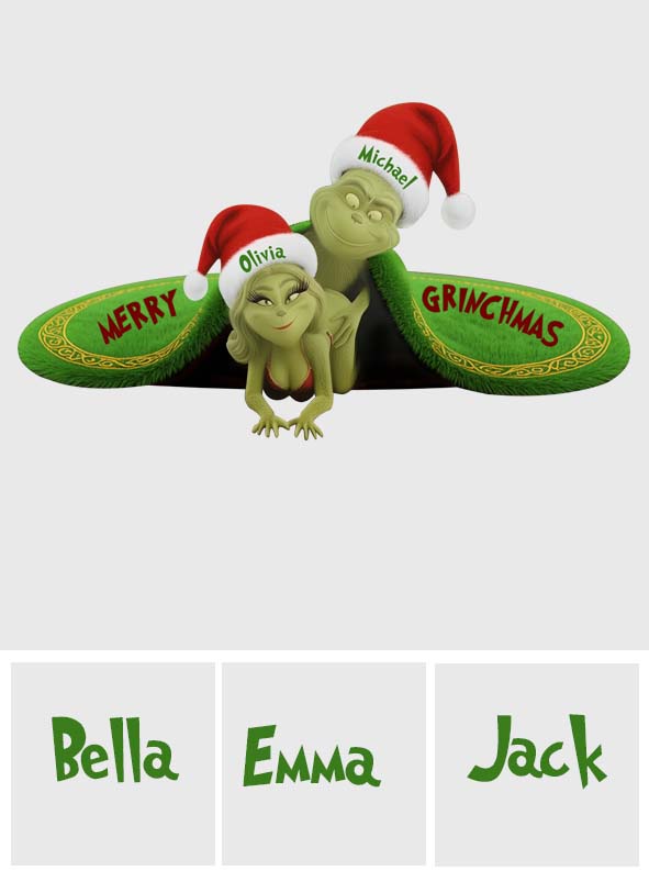 Personalized Non-Slip Tufted Rug Grinchmas Gift for Couple Non-Slip Tufted Rug GradoCreations