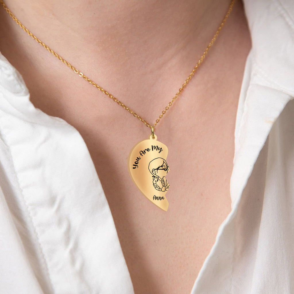 Personalized Matching Pendant Necklace for Couples | You Are My Greatest Adventure Matching Pendant Necklace GradoCreations
