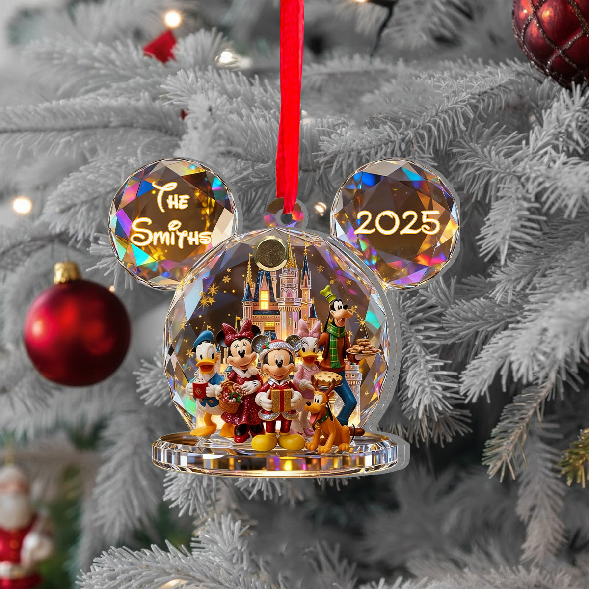 Personalized Flip Ornament with Photo & Name for Christmas Gift Flip Ornament GradoCreations
