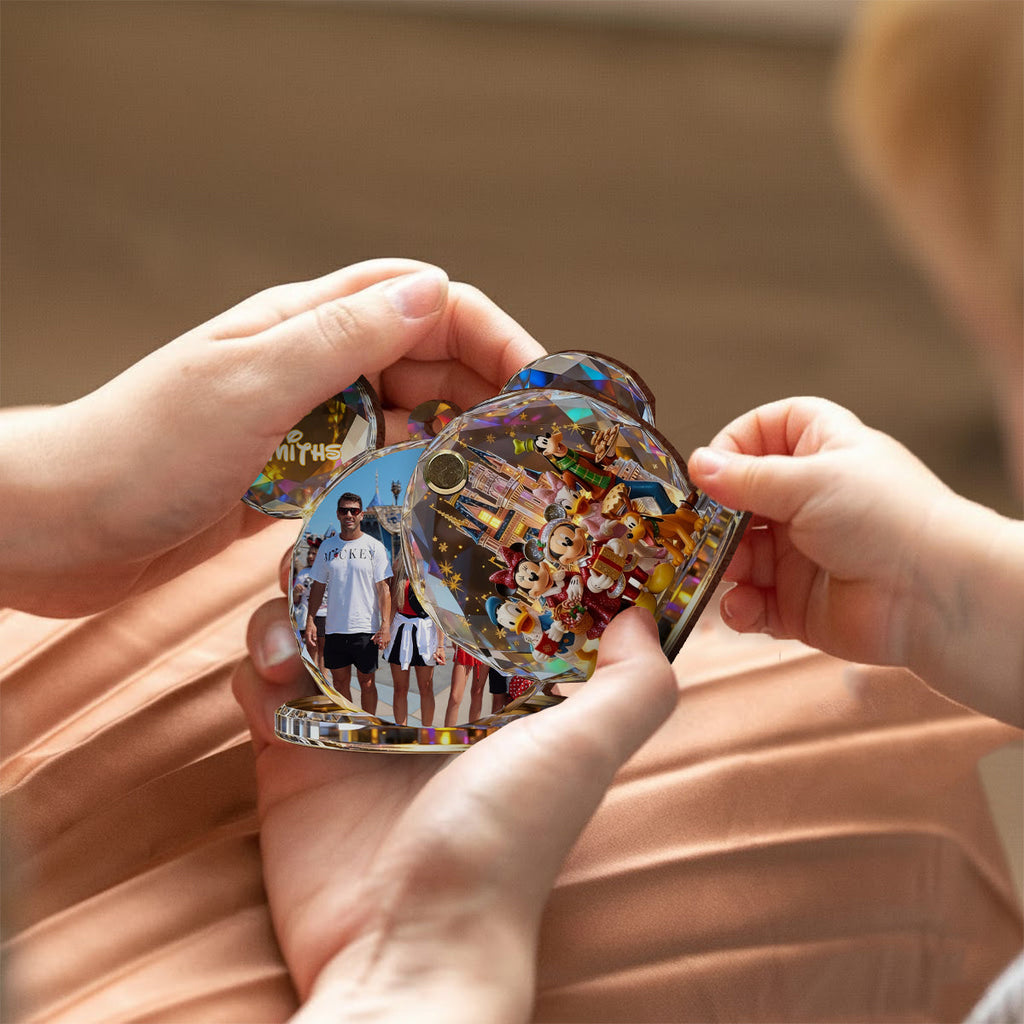 Personalized Flip Ornament with Photo & Name for Christmas Gift Flip Ornament GradoCreations