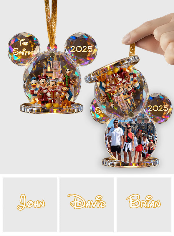 Personalized Flip Ornament with Photo & Name for Christmas Gift Flip Ornament GradoCreations