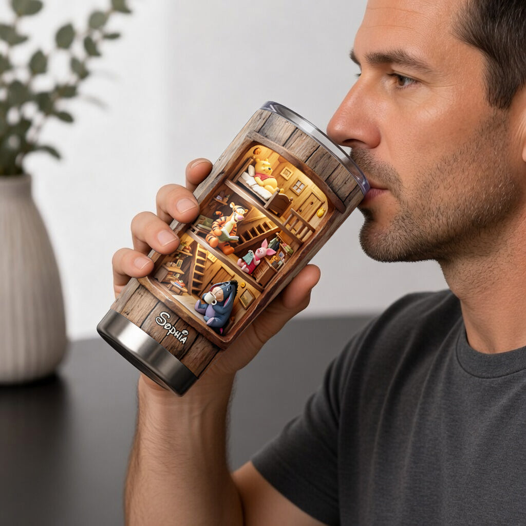 Personalized Honey Bear Tumbler Custom Name Gift for Movie Fans Tumbler GradoCreations