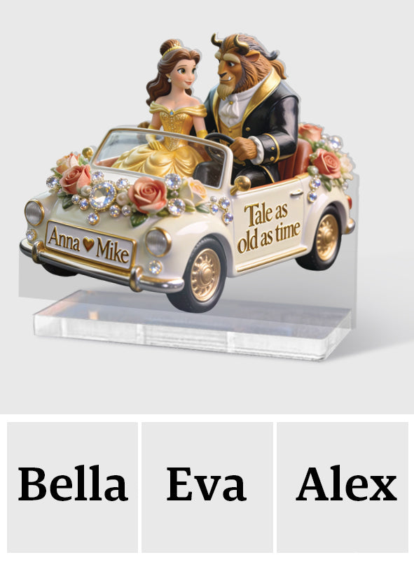 Personalized Beauty and the Beast Car Dashboard Plaque Gift Car Dashboard Plaque GradoCreations