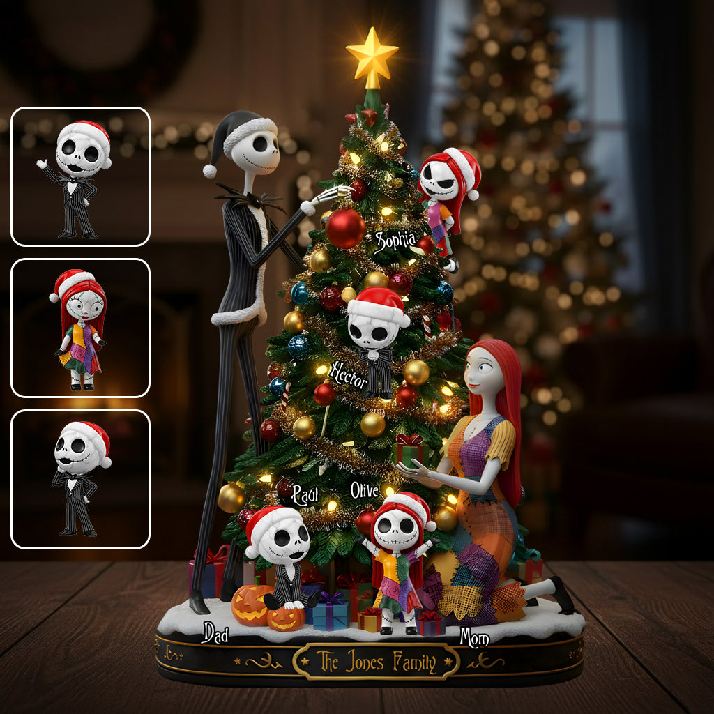 Personalized Nightmare Before Christmas Acrylic Plaque Gift for Family Custom Shaped Acrylic Plaque GradoCreations