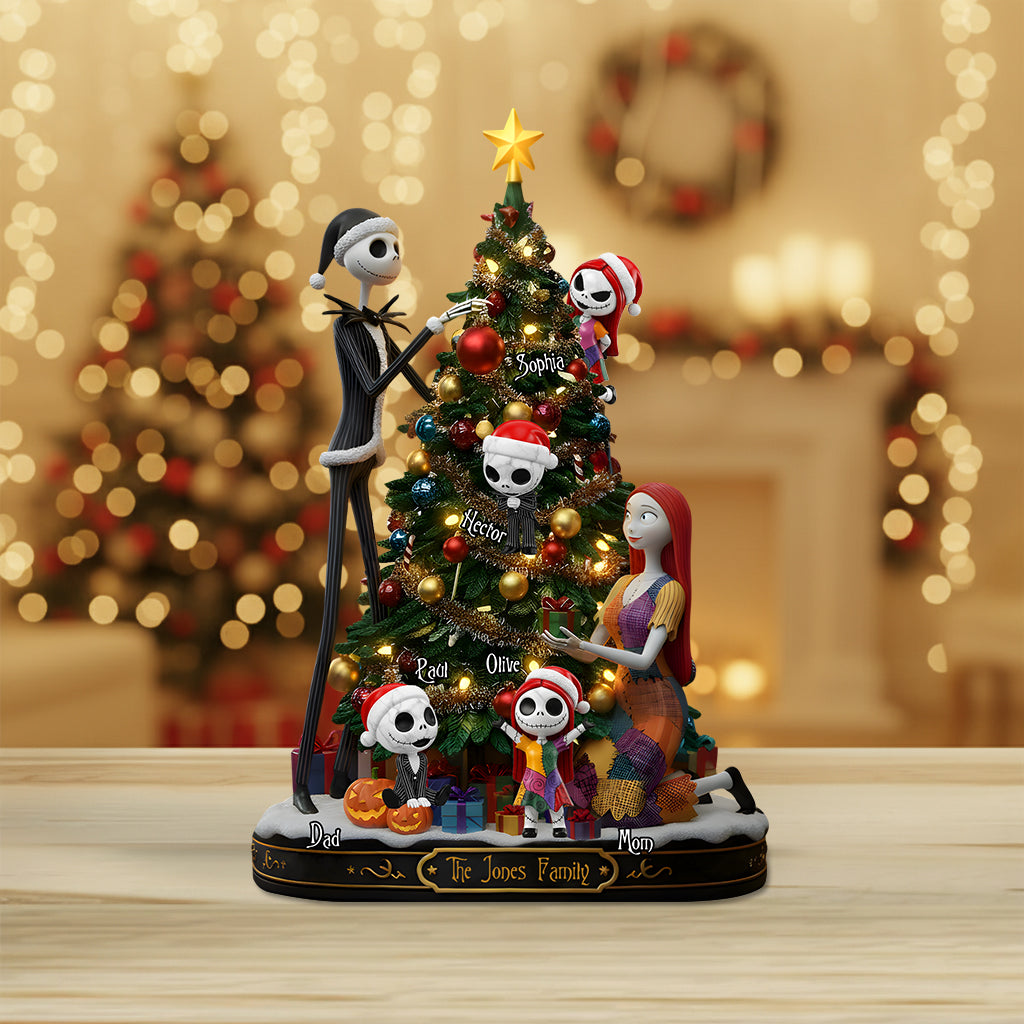 Personalized Nightmare Before Christmas Acrylic Plaque Gift for Family Custom Shaped Acrylic Plaque GradoCreations
