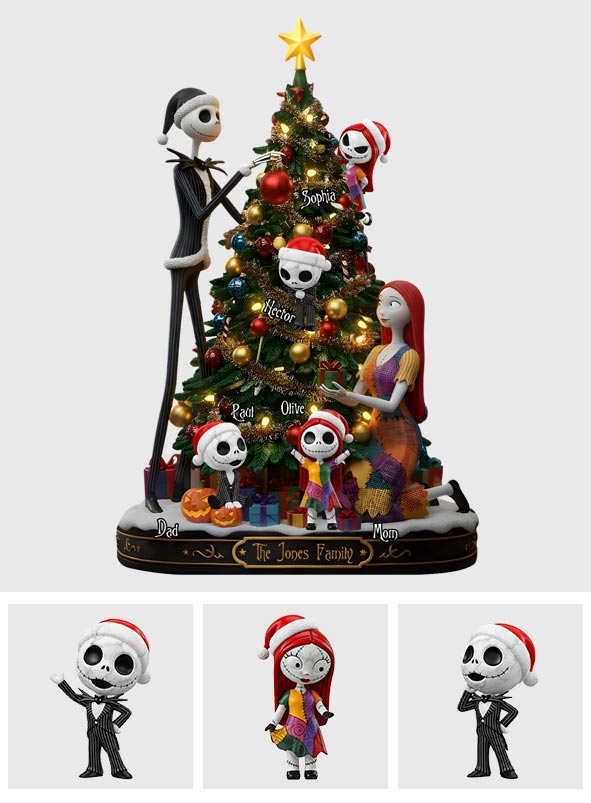 Personalized Nightmare Before Christmas Acrylic Plaque Gift for Family Custom Shaped Acrylic Plaque GradoCreations
