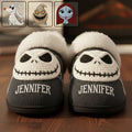 Personalized Nightmare Slippers with Fur Lining for Adults Slippers With Fur Lining GradoCreations