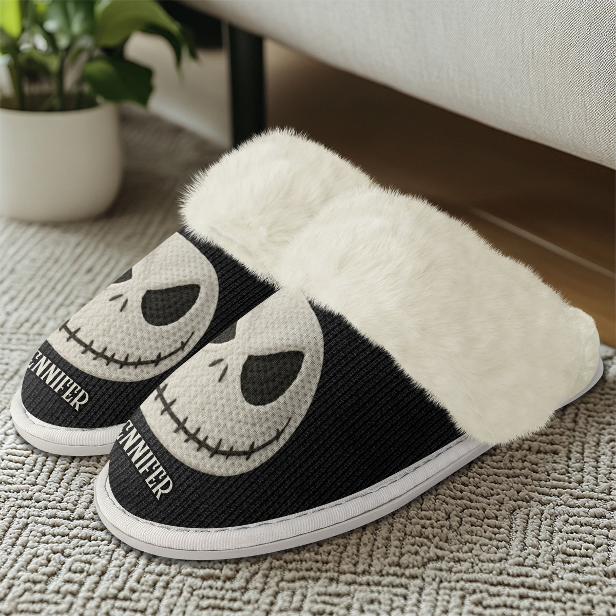 Personalized Nightmare Slippers Custom Name Gift for Halloween Slippers GradoCreations
