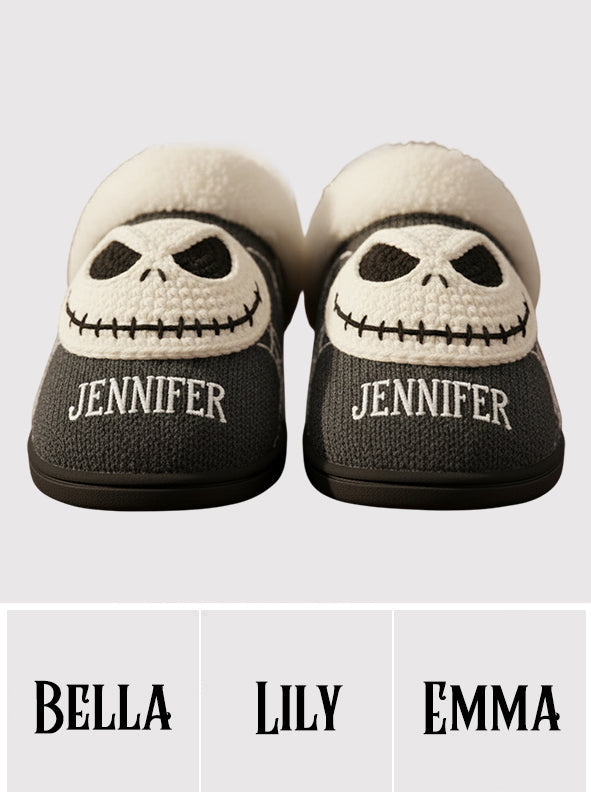 Personalized Nightmare Slippers with Fur Lining for Adults Slippers With Fur Lining GradoCreations