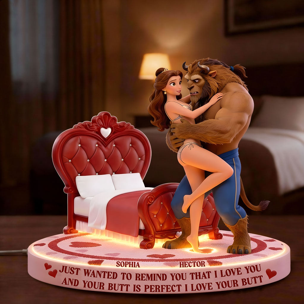 Personalized Beauty and the Beast Acrylic Plaque Custom Gift for Couple Custom Shaped Acrylic Plaque GradoCreations