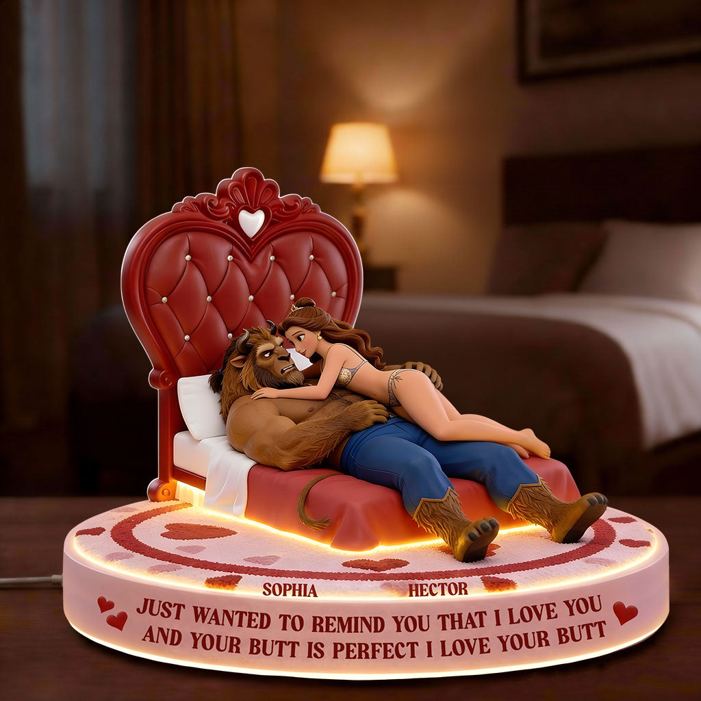 Personalized Beauty and the Beast Acrylic Plaque Custom Gift for Couple Custom Shaped Acrylic Plaque GradoCreations