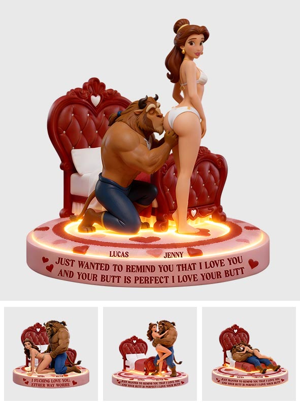Personalized Beauty and the Beast Acrylic Plaque Custom Gift for Couple Custom Shaped Acrylic Plaque GradoCreations