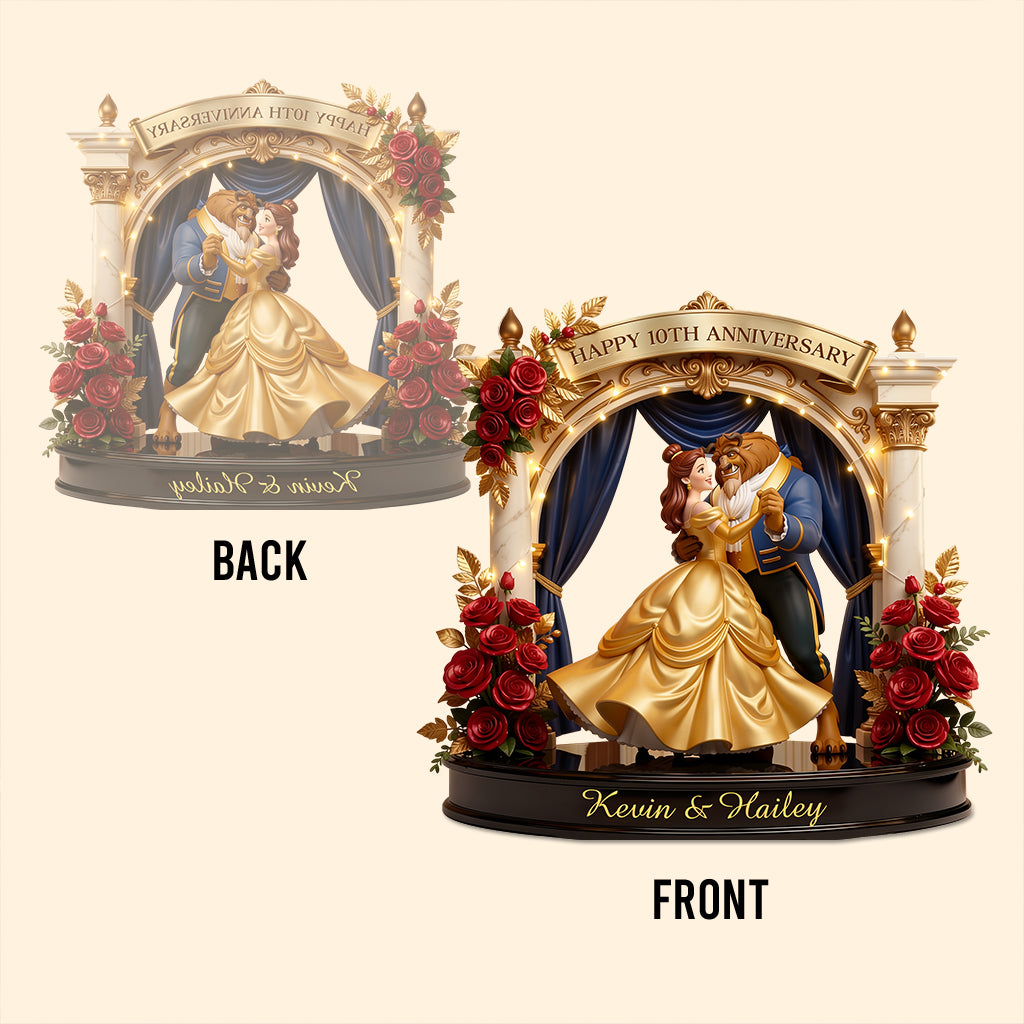 Personalized Beauty and the Beast Acrylic Plaque Custom Gift for Couples Anniversary Custom Shaped Acrylic Plaque GradoCreations