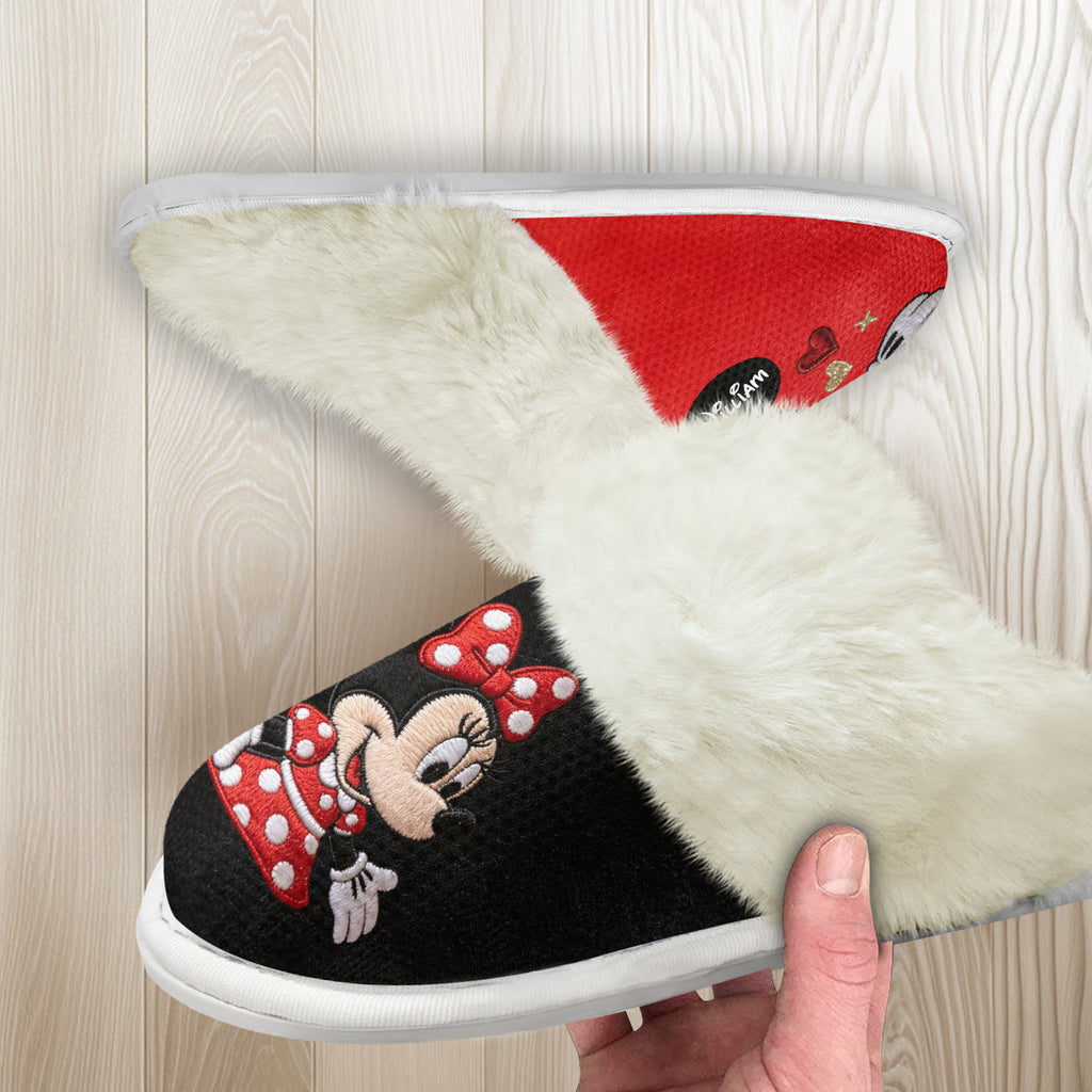 Personalized Mouse Slippers with Fur Lining Gift for Kids Slippers With Fur Lining GradoCreations