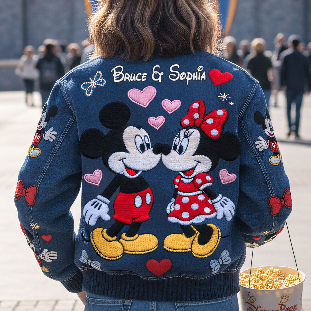 Personalized Mickey Mouse Bomber Jacket Custom Names Gift Bomber Jacket GradoCreations
