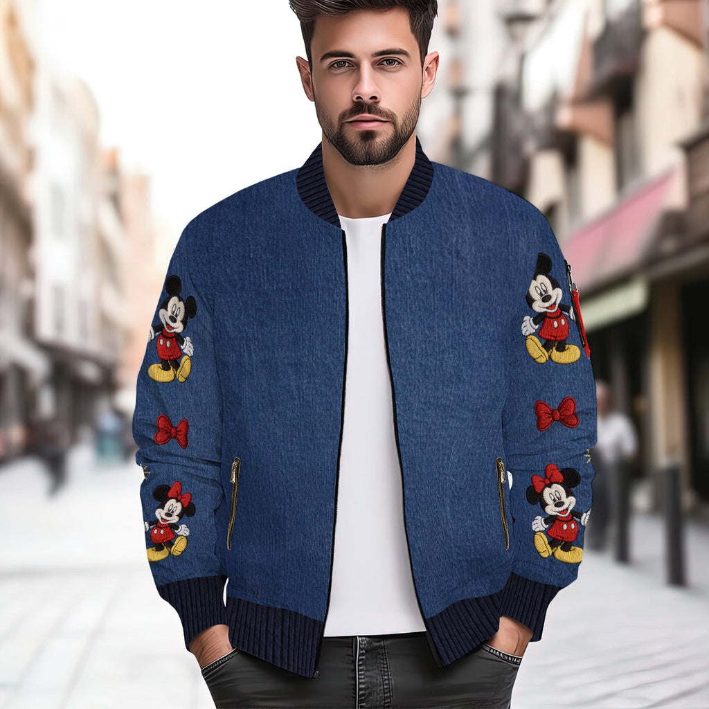 Personalized Mickey Mouse Bomber Jacket Custom Names Gift Bomber Jacket GradoCreations