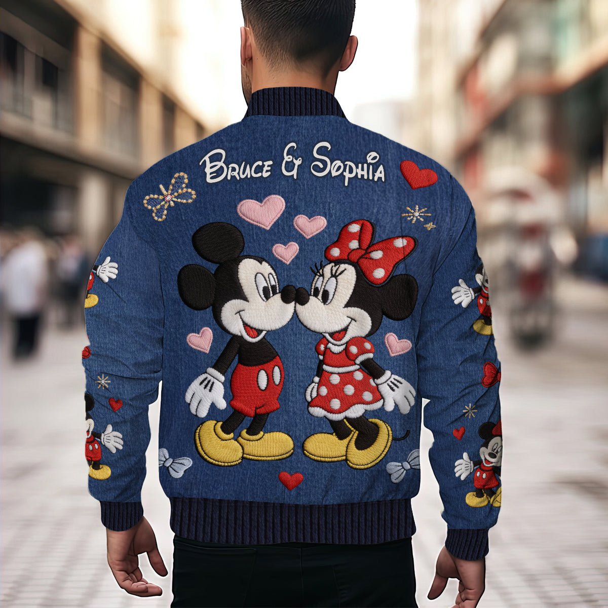 Personalized Mickey Mouse Bomber Jacket Custom Names Gift Bomber Jacket GradoCreations