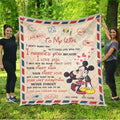 Personalized Mouse Quilt for Wife - Romantic Gift Idea Quilt GradoCreations