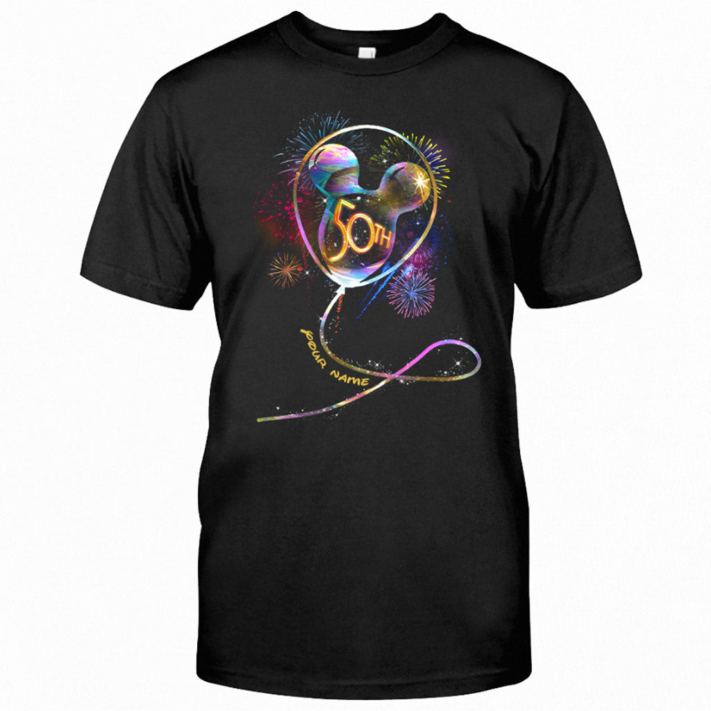 Personalized 50th Birthday Mouse Ear Balloon T-shirt & Hoodie T-shirt & Hoodie GradoCreations