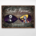 Personalized Nightmare Before Christmas Poster Gift for Couples Canvas and Poster GradoCreations