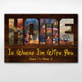 Personalized Couple Mouse Poster Home Is Where I'm With You Canvas and Poster GradoCreations