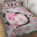 Personalized Mouse Quilt Set with Cute Floral Design for Kids Quilt Set GradoCreations