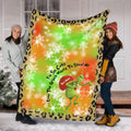 Personalized Grinch Christmas Blanket Custom Name Gift Blanket GradoCreations