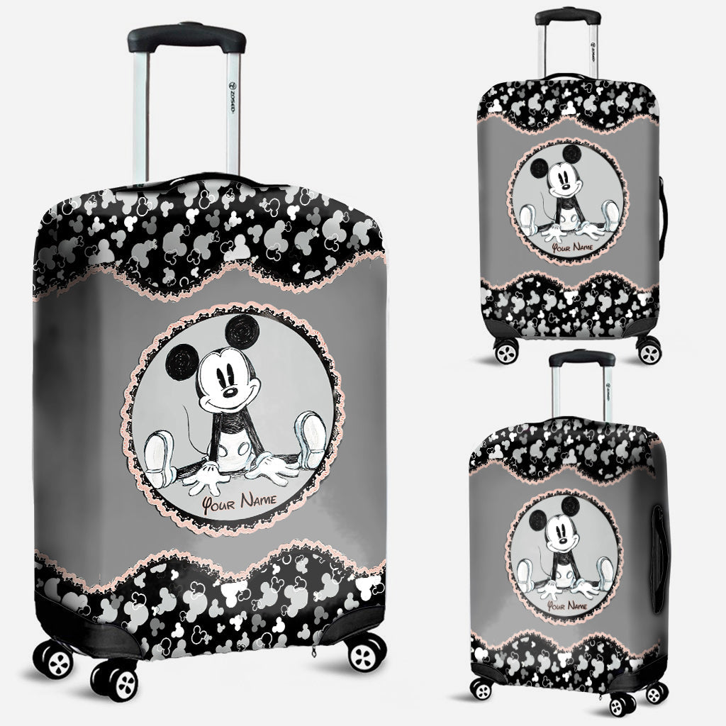 Personalized Mouse Ears Luggage Cover Custom Name Travel Gift Luggage Cover GradoCreations