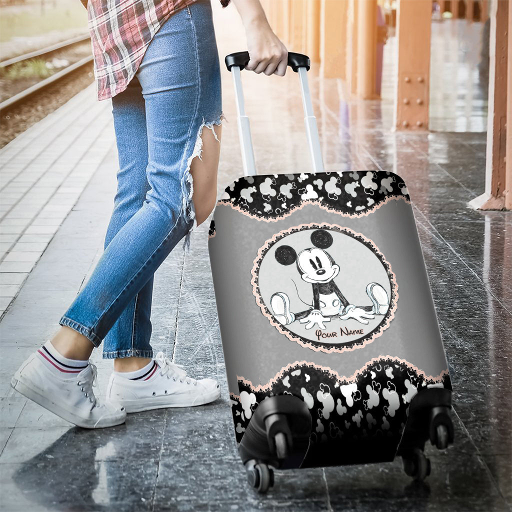 Personalized Mouse Ears Luggage Cover Custom Name Travel Gift Luggage Cover GradoCreations