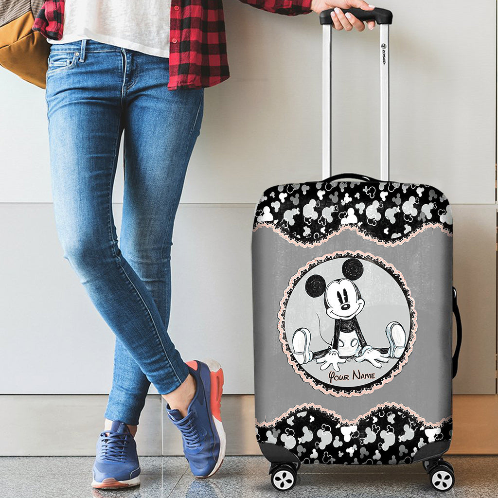 Personalized Mouse Ears Luggage Cover Custom Name Travel Gift Luggage Cover GradoCreations