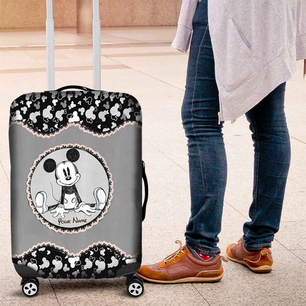 Personalized Mouse Ears Luggage Cover Custom Name Travel Gift Luggage Cover GradoCreations
