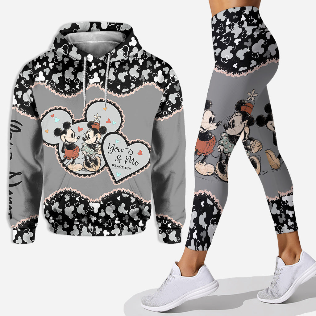 Personalized Mickey Mouse Hoodie and Leggings for Couples | Anniversary Gift Hoodie & Leggings GradoCreations