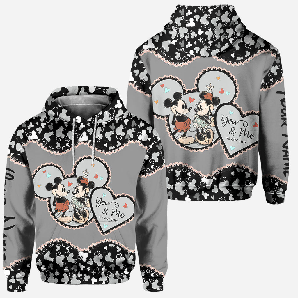 Personalized Mickey Mouse Hoodie and Leggings for Couples | Anniversary Gift Hoodie & Leggings GradoCreations