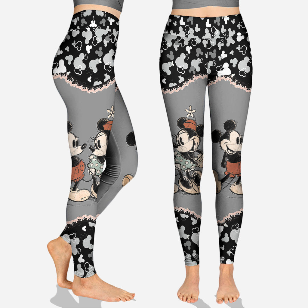 Personalized Mickey Mouse Hoodie and Leggings for Couples | Anniversary Gift Hoodie & Leggings GradoCreations