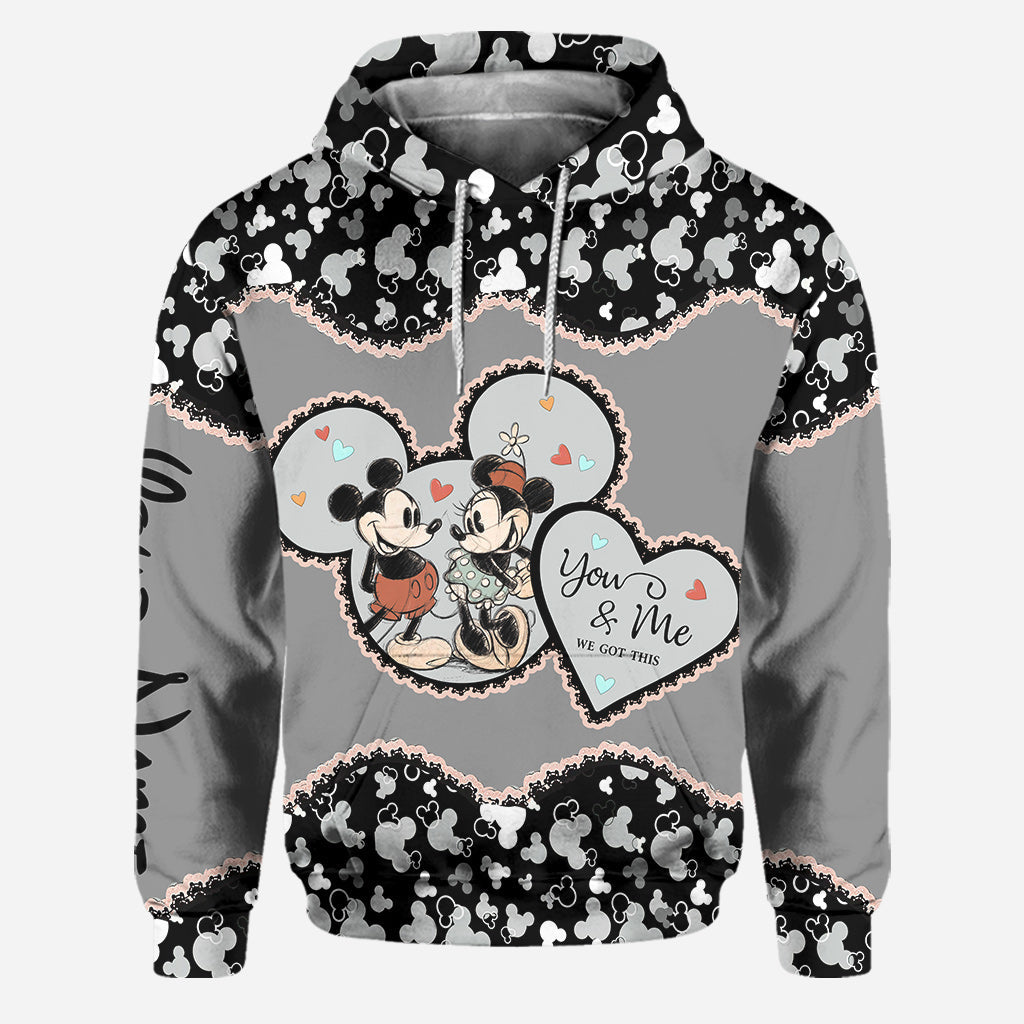 Personalized Mickey Mouse Hoodie and Leggings for Couples | Anniversary Gift Hoodie & Leggings GradoCreations