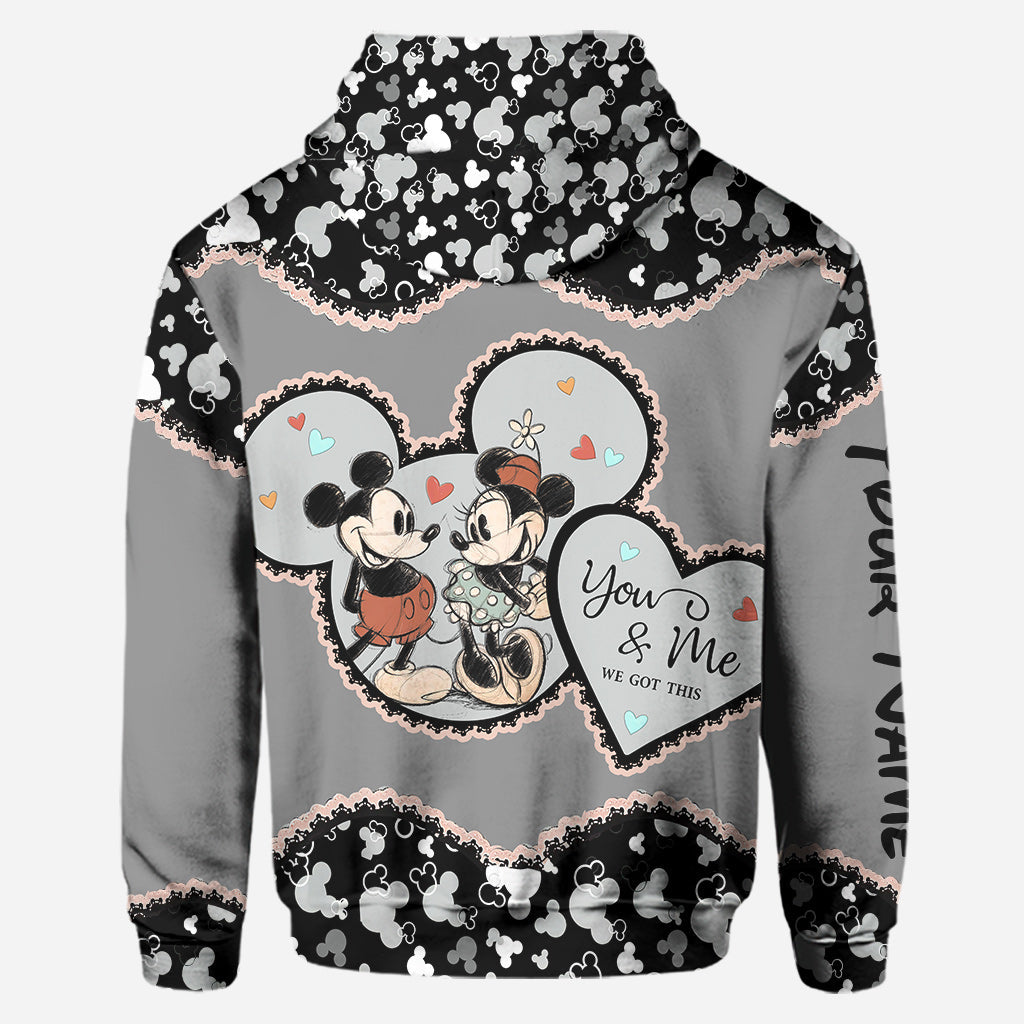 Personalized Mickey Mouse Hoodie and Leggings for Couples | Anniversary Gift Hoodie & Leggings GradoCreations