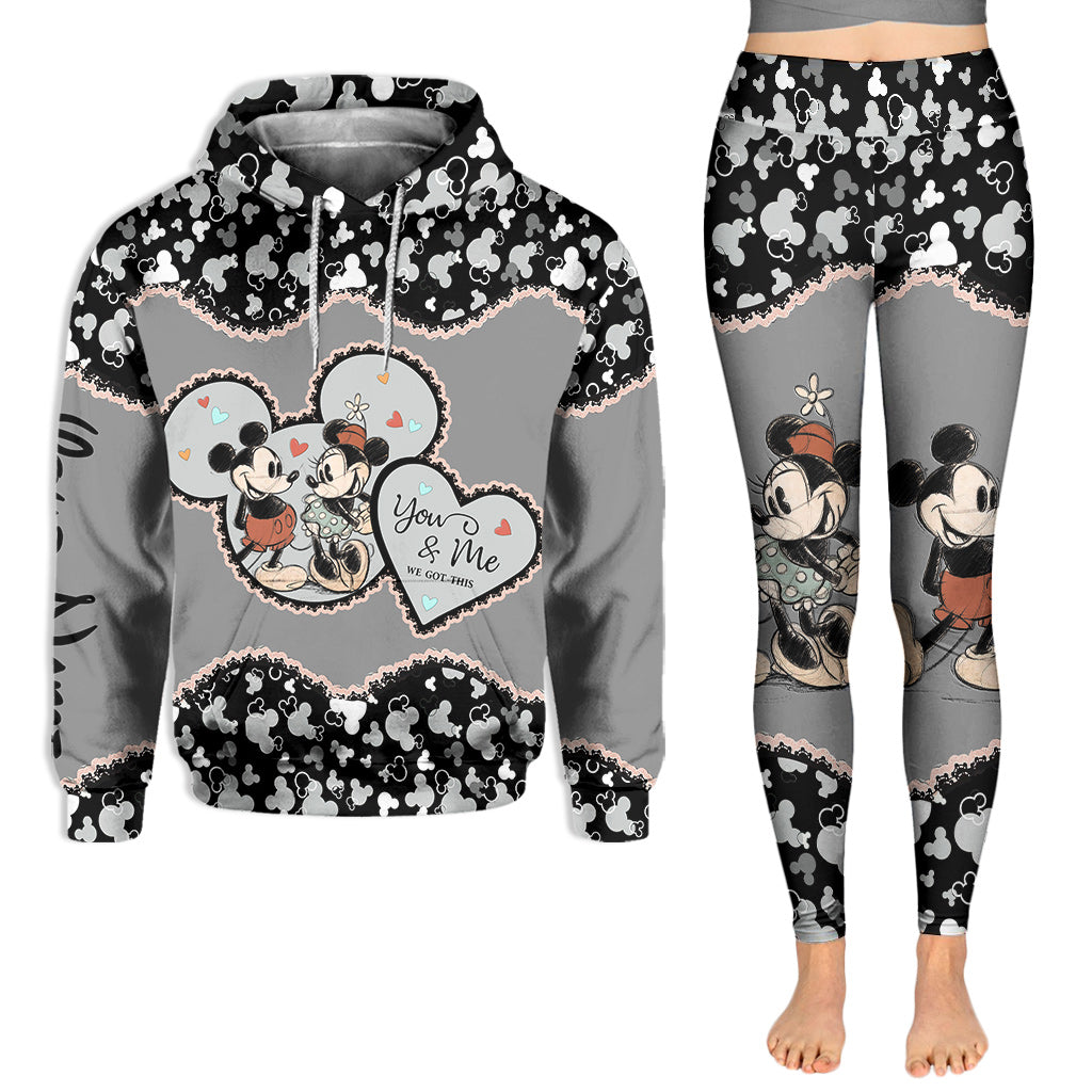 Personalized Mickey Mouse Hoodie and Leggings for Couples | Anniversary Gift Hoodie & Leggings GradoCreations